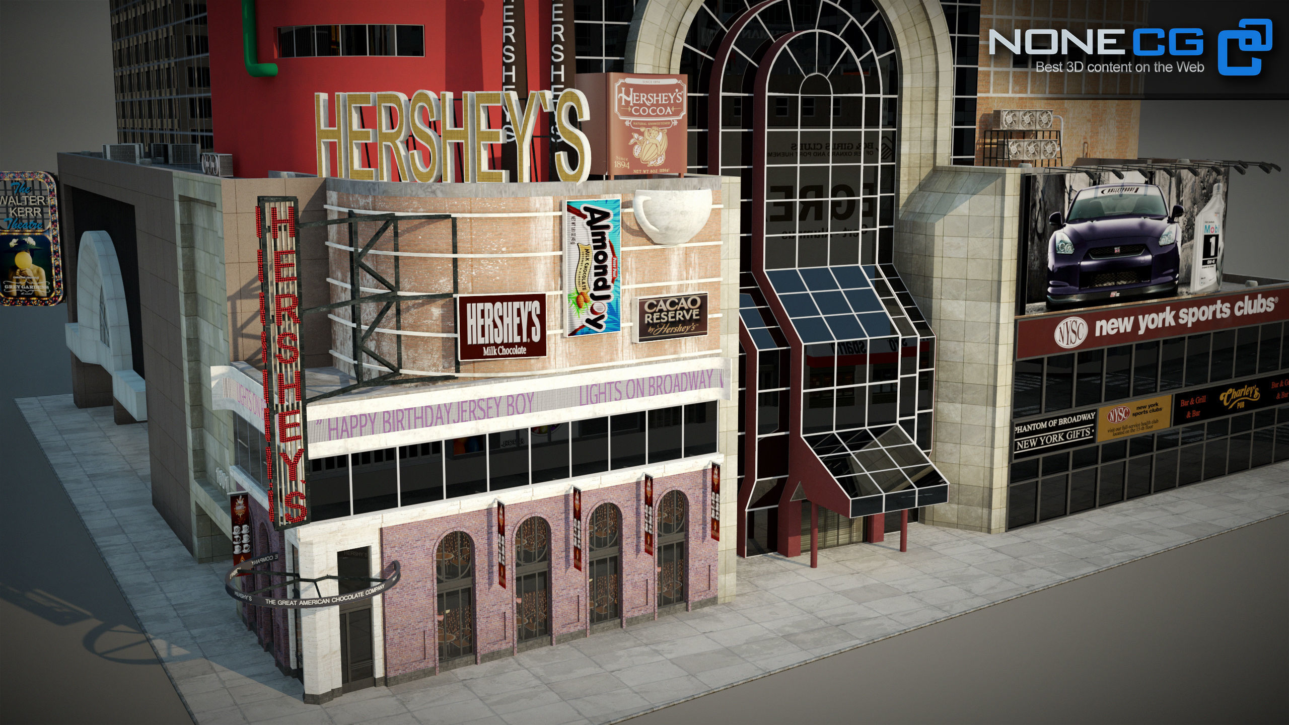 NYC Buildings Pack Low-poly 3D model_8