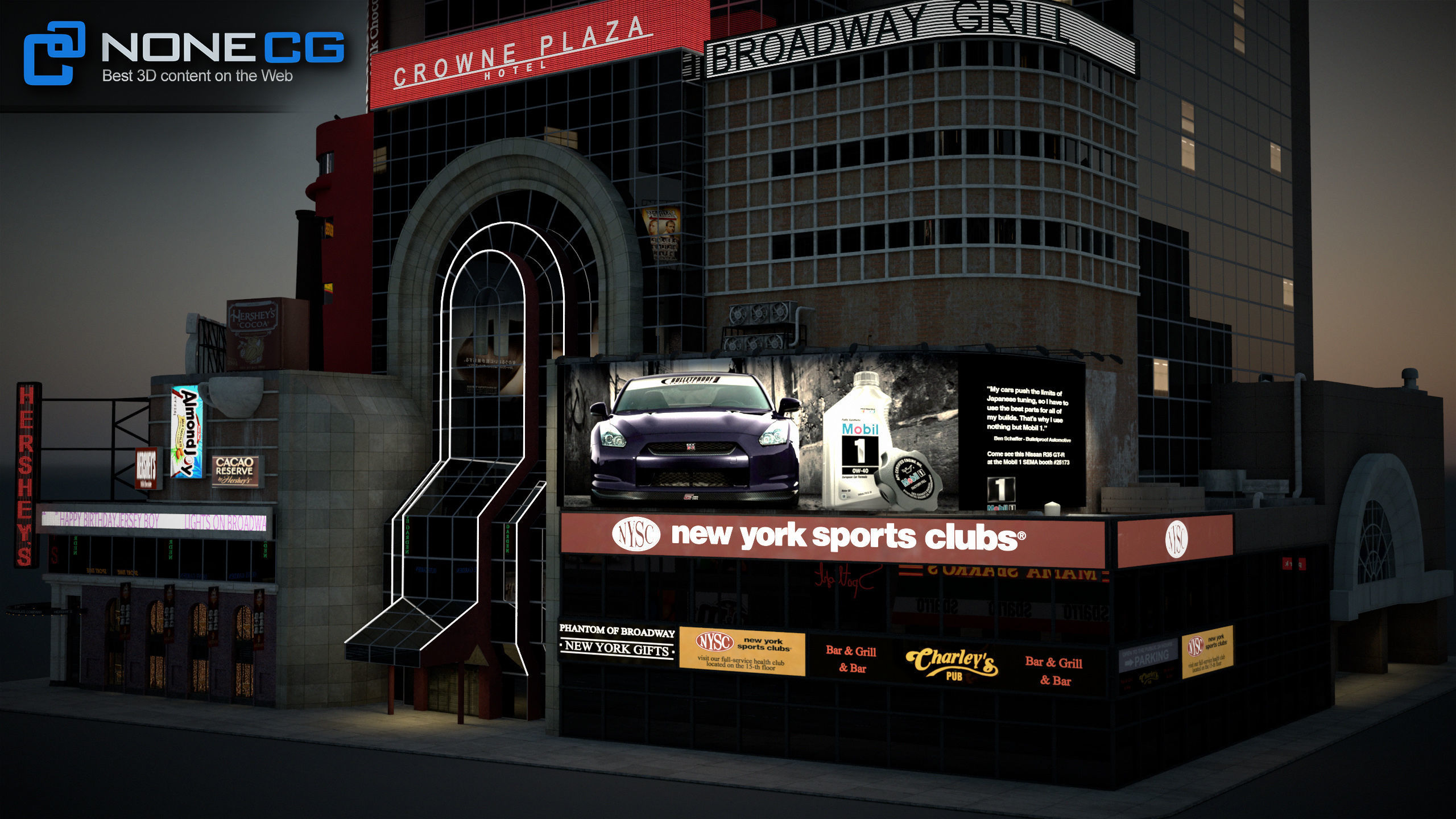 NYC Buildings Pack Low-poly 3D model_12