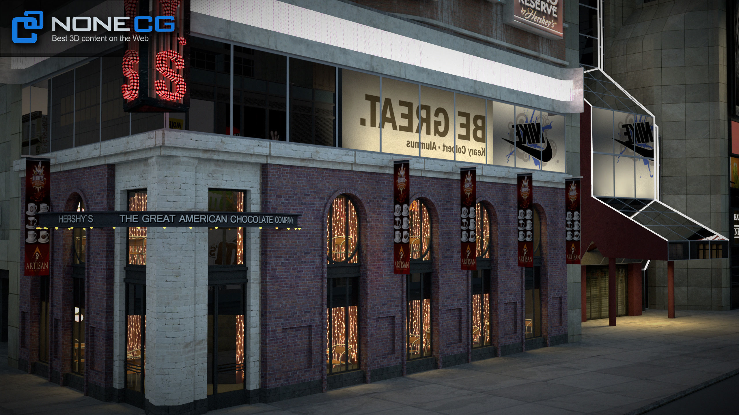 NYC Buildings Pack Low-poly 3D model_42