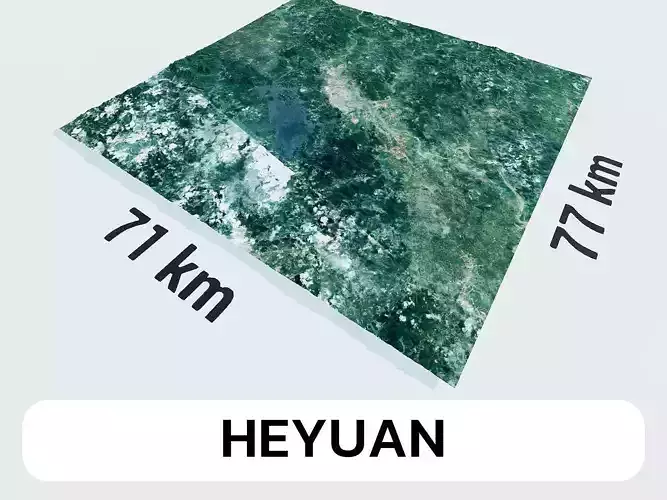 Heyuan China City Landscape 3D Model