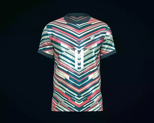 Soccer Football Rose red with blue Jersey Player-11