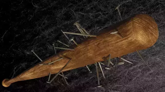 POST APOCALYPTIC MELEE WEAPON NAILED BAT