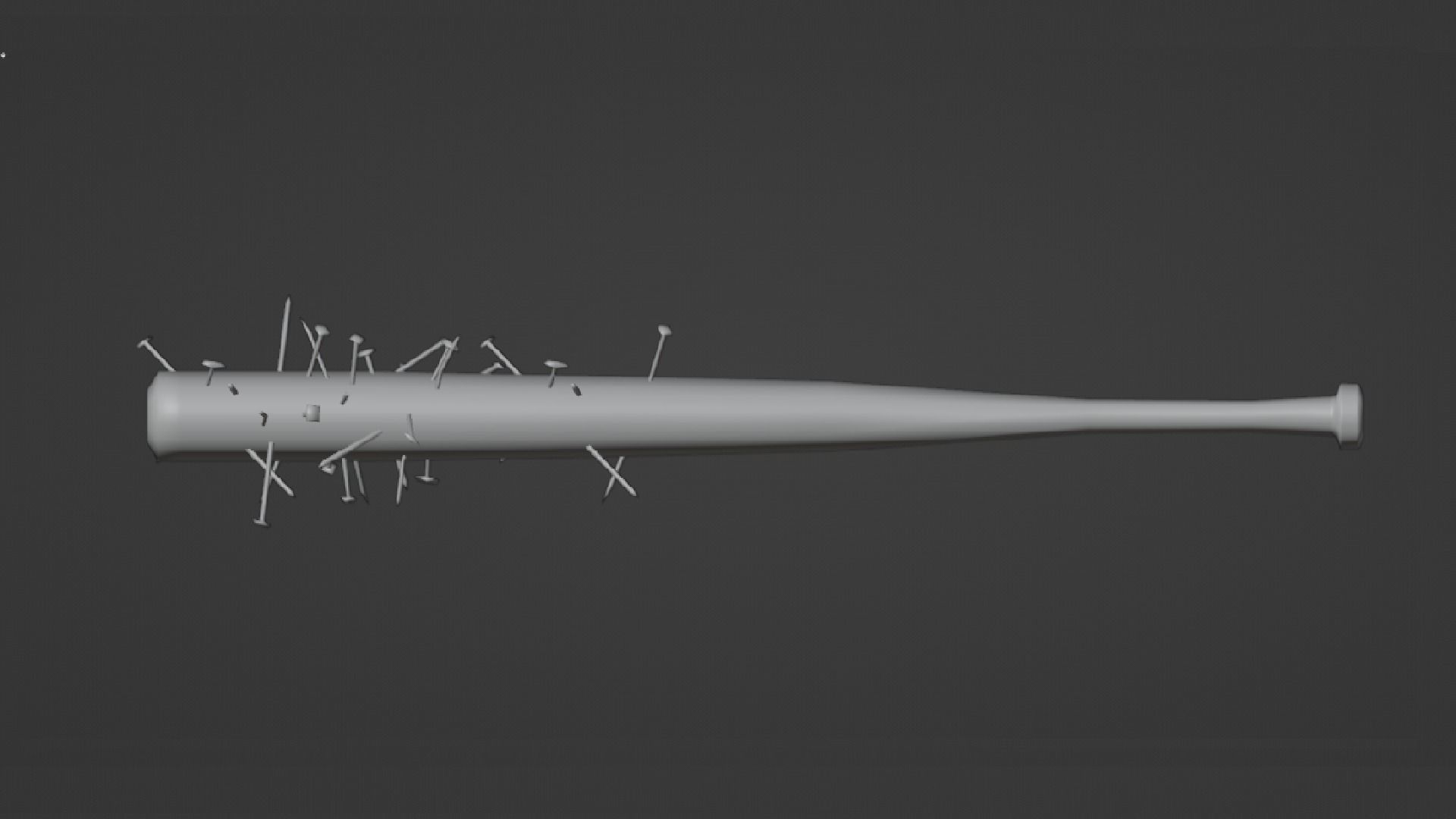 POST APOCALYPTIC MELEE WEAPON NAILED BAT BLOOD STAINED Low-poly 3D model_13