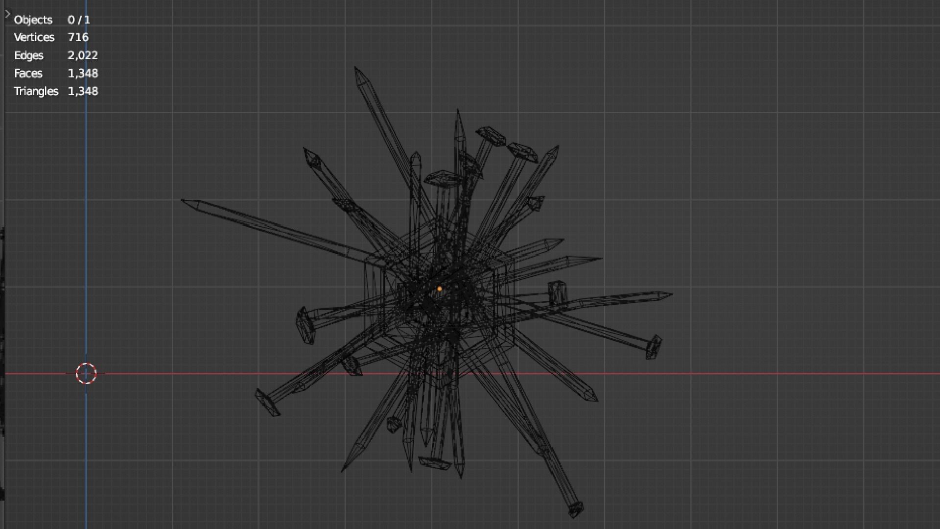 POST APOCALYPTIC MELEE WEAPON NAILED BAT BLOOD STAINED Low-poly 3D model_16