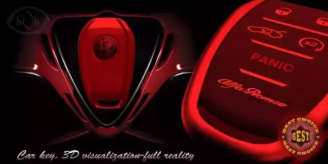 Car key - ALFA ROMEO Giulia Stelvio 3D model