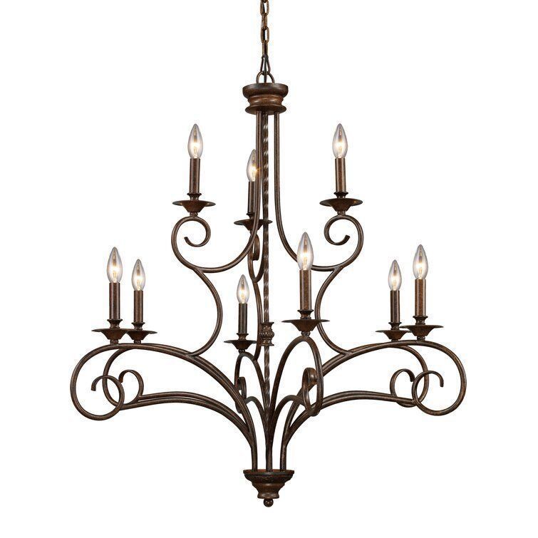 Brenda Light Dimmable Tiered Chandelier 3D model_2