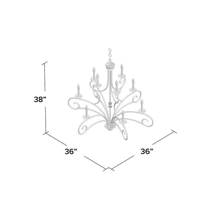 Brenda Light Dimmable Tiered Chandelier 3D model_1