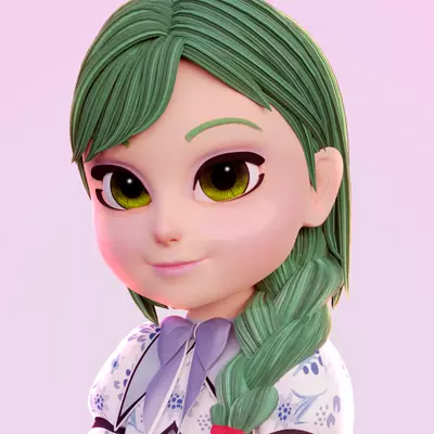 Little Girl - Fully Rigged Low-poly 3D model