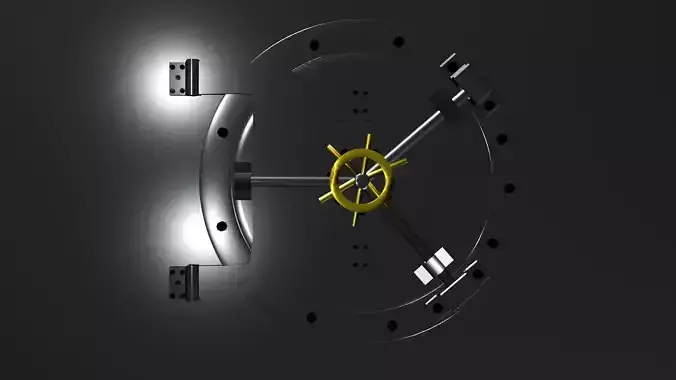 vault opening animation 3D model