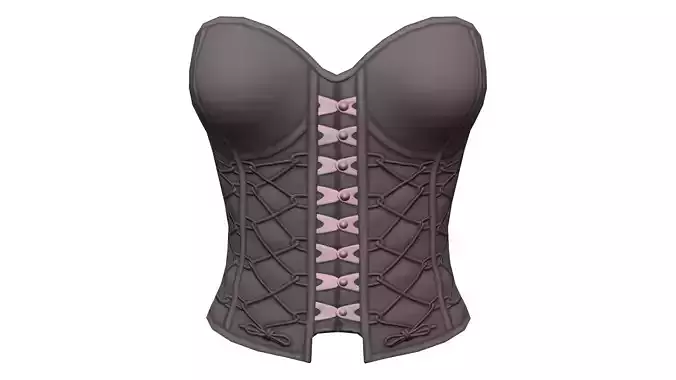 Punk Lace-Up Strapless Corset