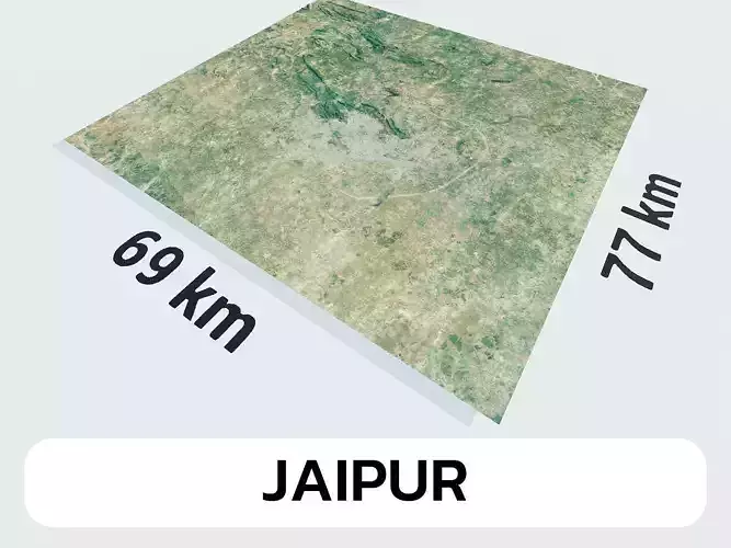 Jaipur India City Landscape 3D Model