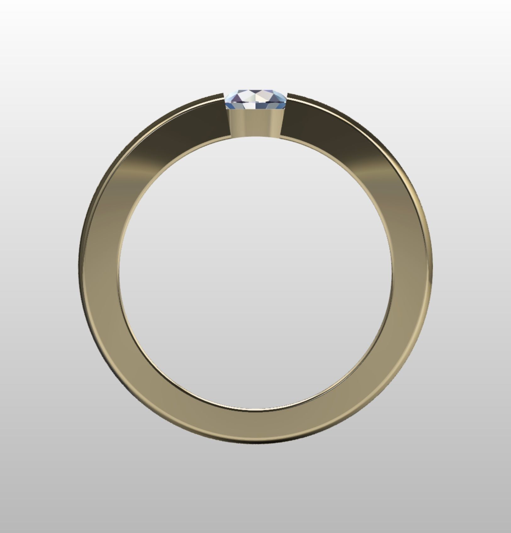 Professional Ring model with diamond 3D print model_1