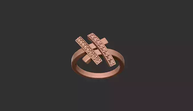 octothorpe diamond ring  pre supported files included