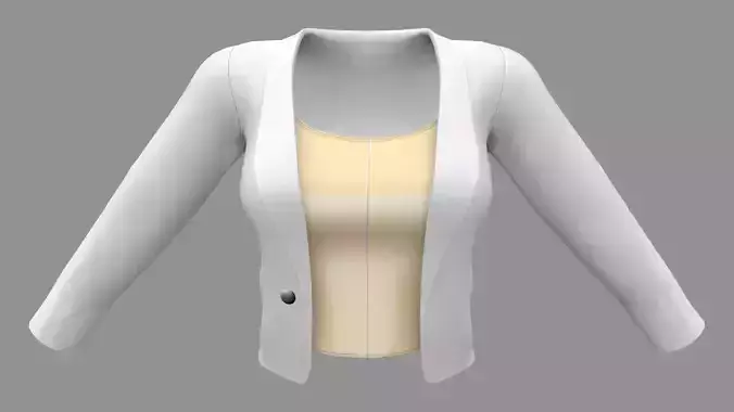 Elegant White Business Jacket And Tshirt