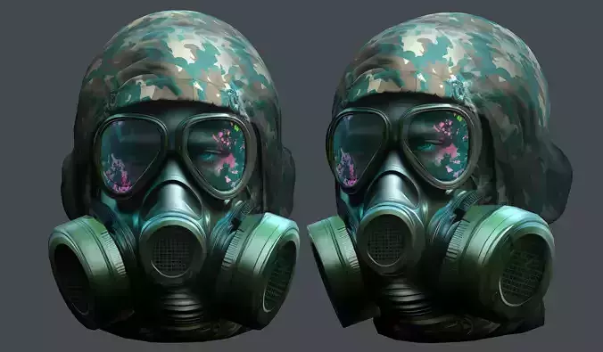 Helmet 3d model military combat Military Low-poly 3D model