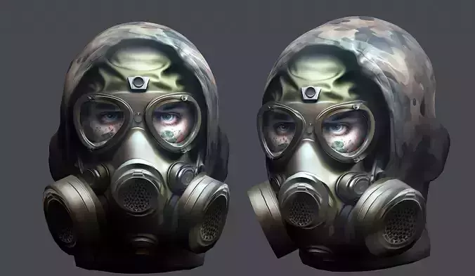 Helmet 3d model military combat Military  Low-poly 3D model