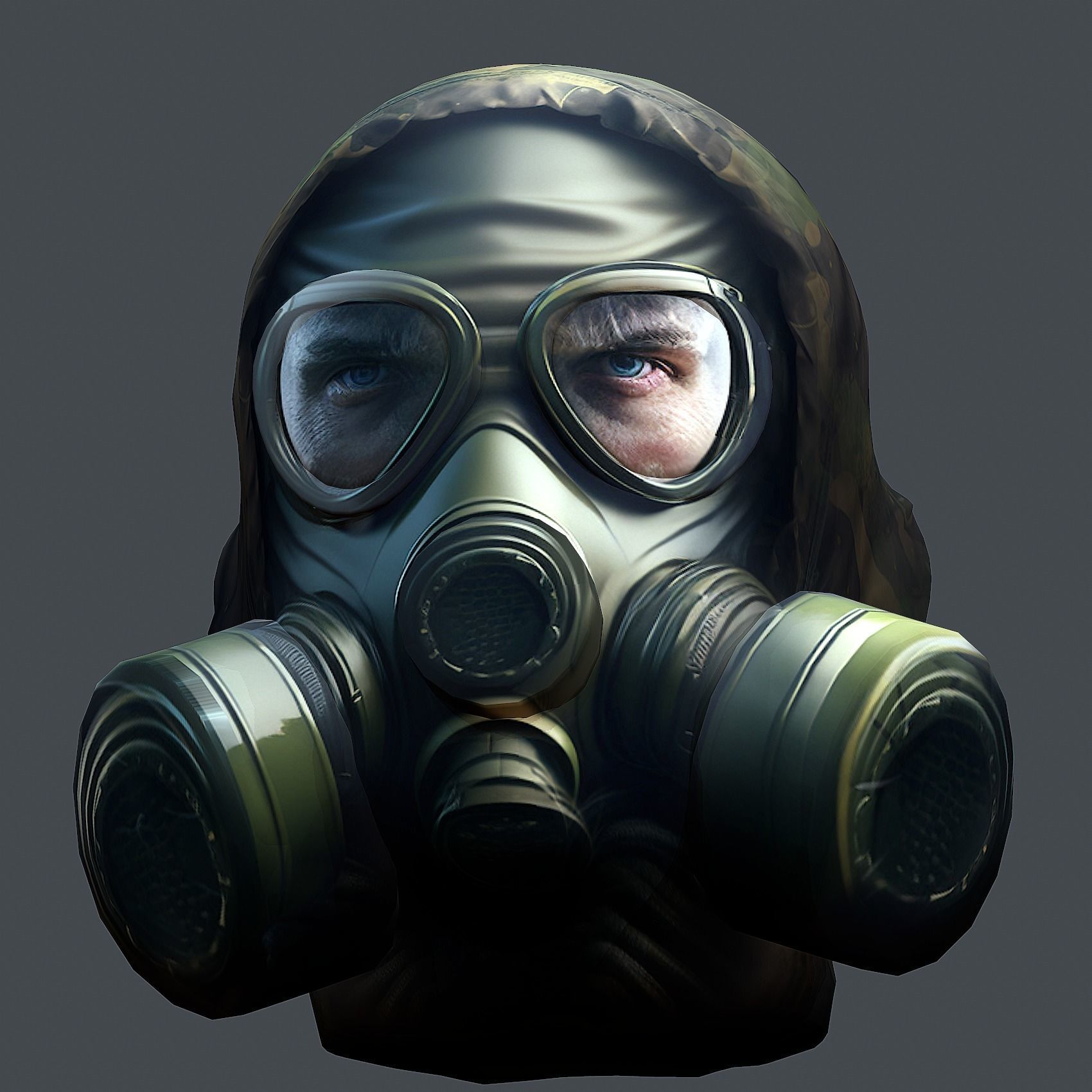 Helmet 3d model military combat Military Low-poly Low-poly 3D model_4