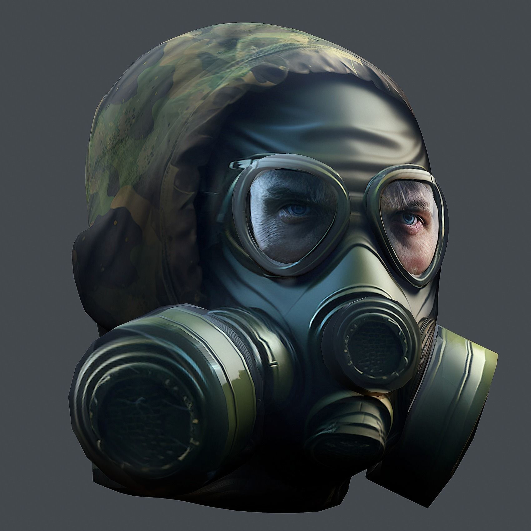 Helmet 3d model military combat Military Low-poly Low-poly 3D model_1