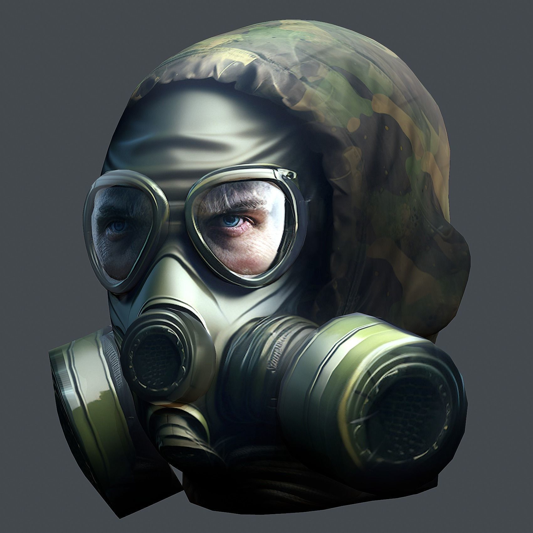 Helmet 3d model military combat Military Low-poly Low-poly 3D model_2