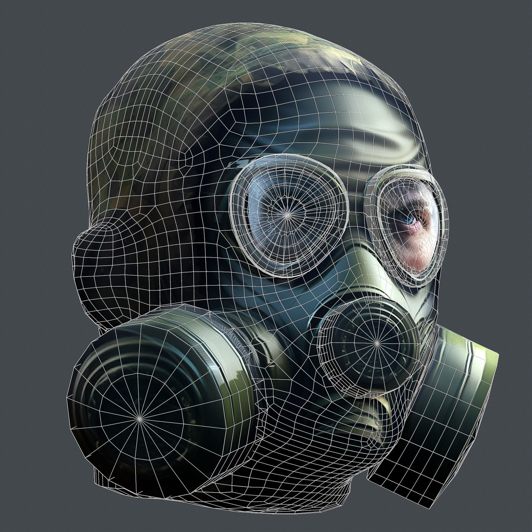 Helmet 3d model military combat Military Low-poly Low-poly 3D model_6