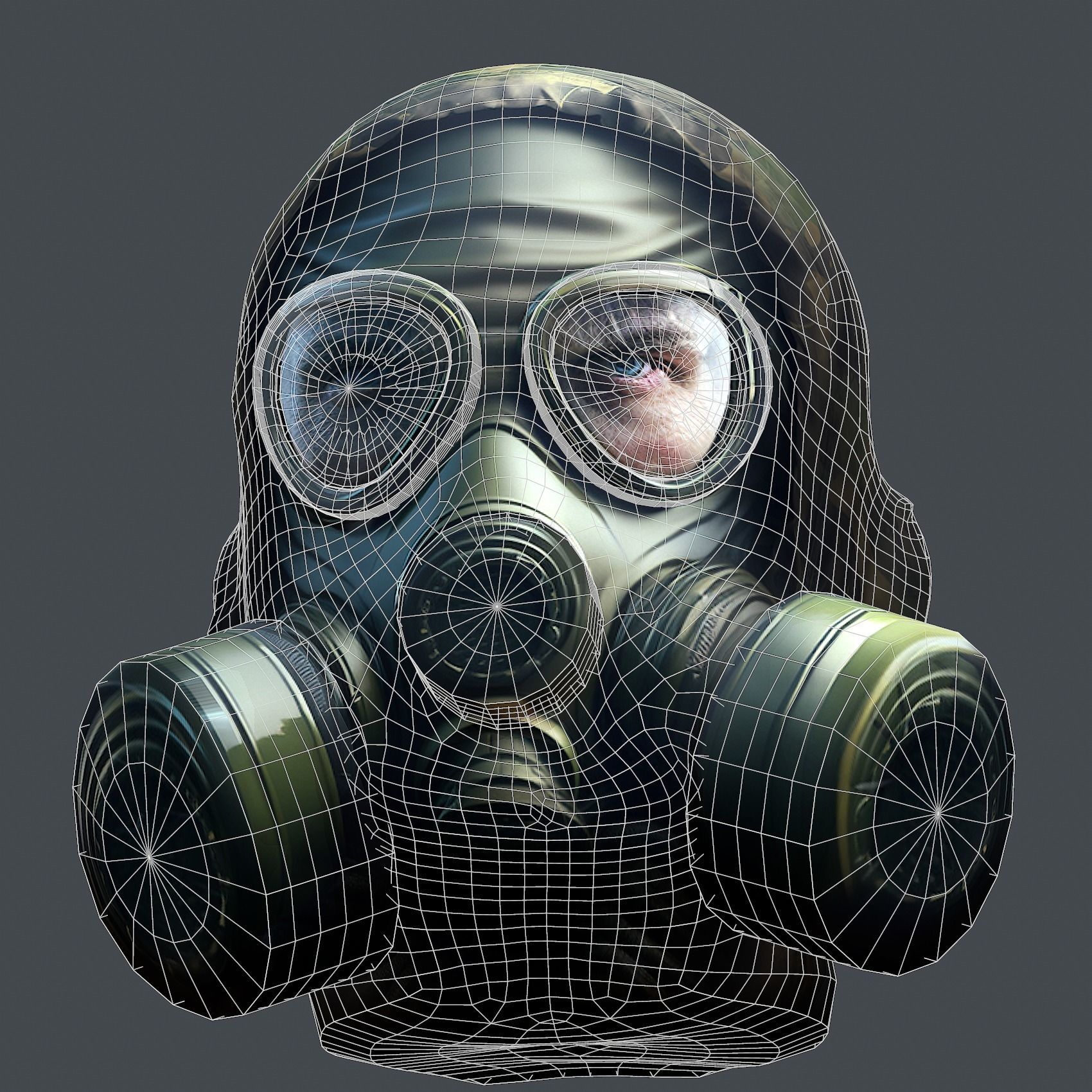 Helmet 3d model military combat Military Low-poly Low-poly 3D model_5