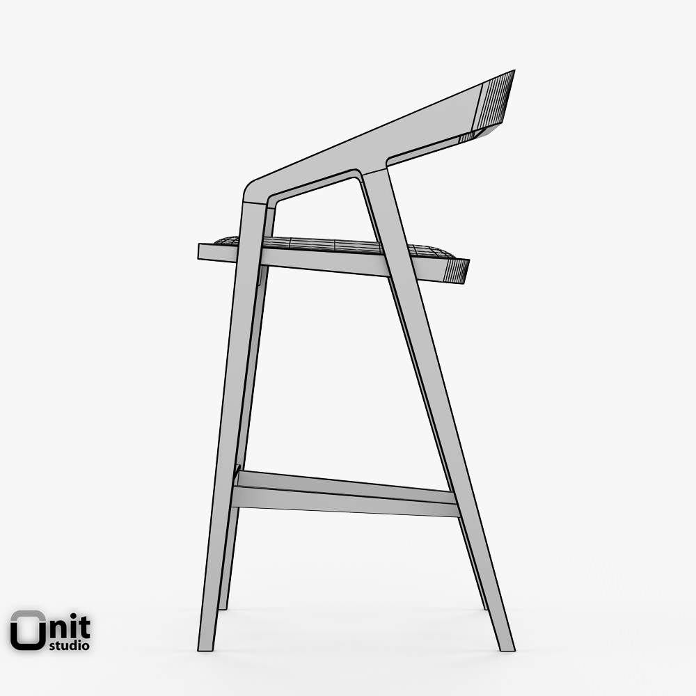 Katakana Bar stool by Dare Studio 3D model_11