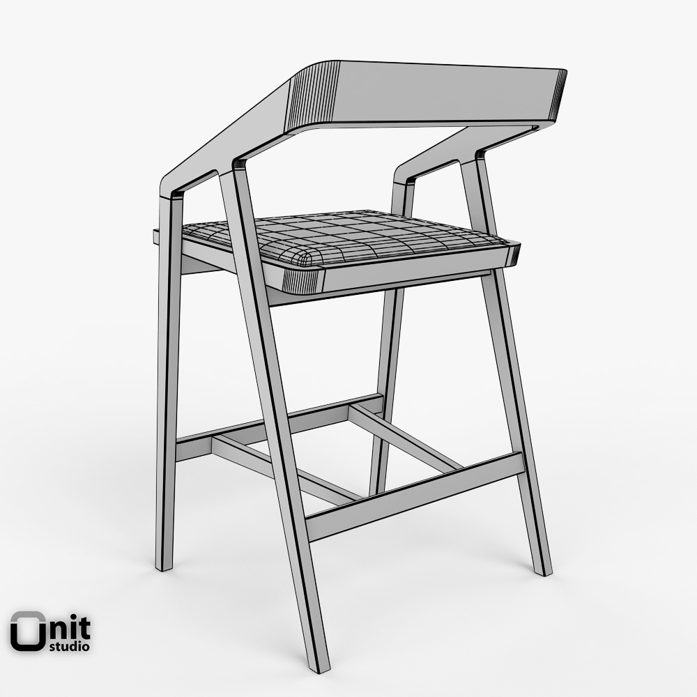 Katakana Bar stool by Dare Studio 3D model_9