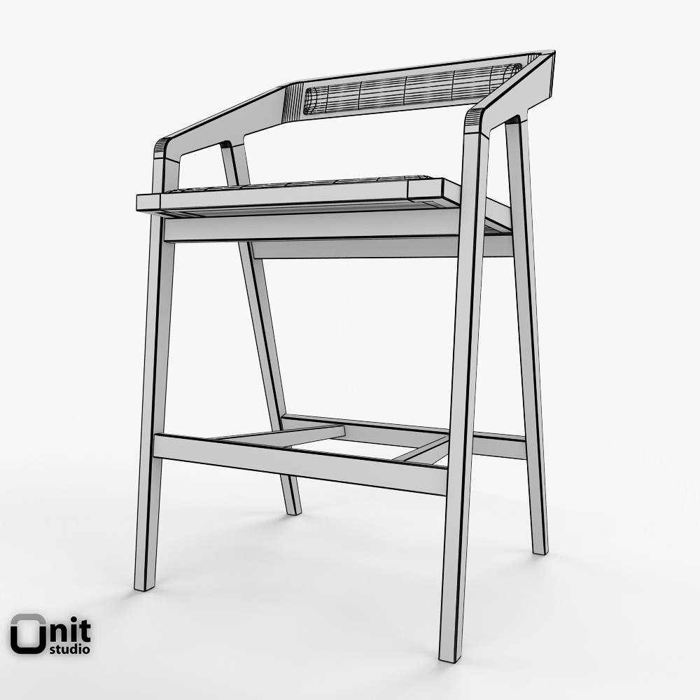 Katakana Bar stool by Dare Studio 3D model_7