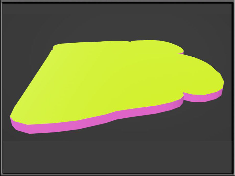 Toast 02 Low-poly 3D model_1