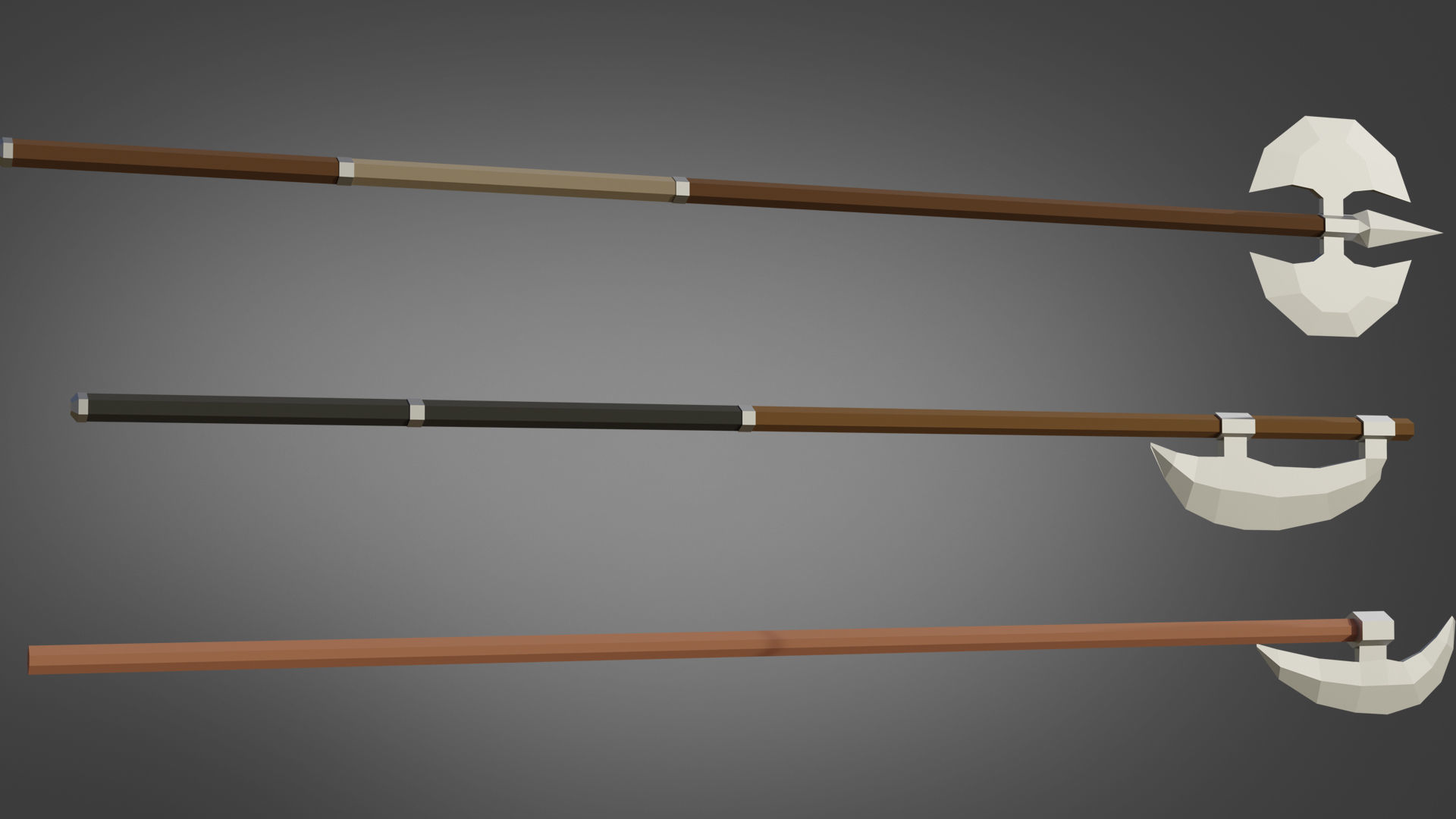 Low-Poly Stylized Medieval Weapons Low-poly 3D model_4