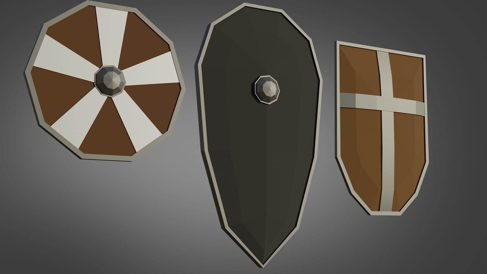 Low-Poly Stylized Medieval Weapons Low-poly 3D model_2