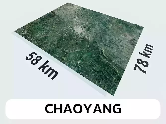 Chaoyang China City Landscape 3D Model