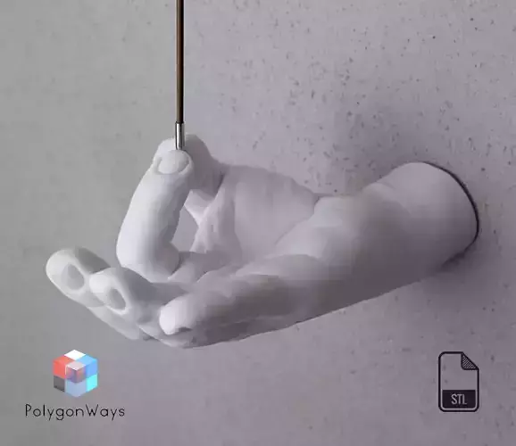 Incence Holder Hand Sculpture STL  3D print model