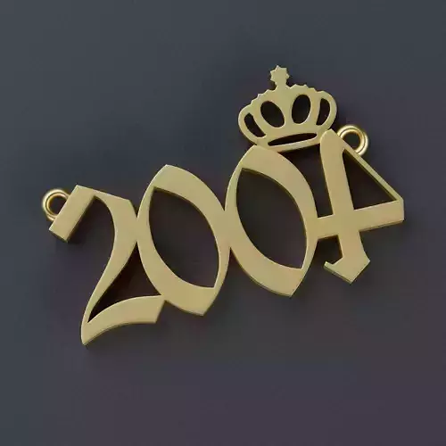 Number Necklace Birth Year