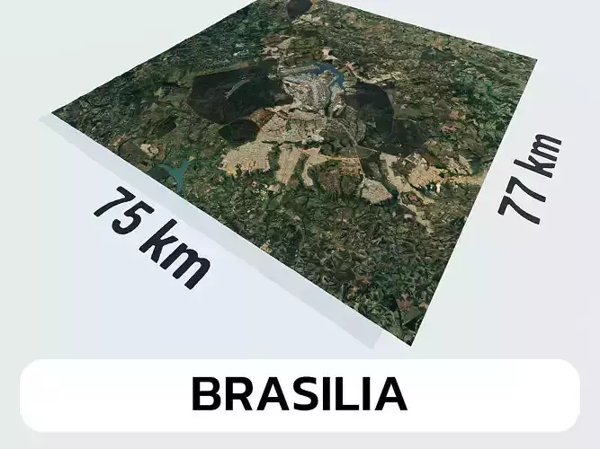 Brasilia Brazil City Landscape 3D Model