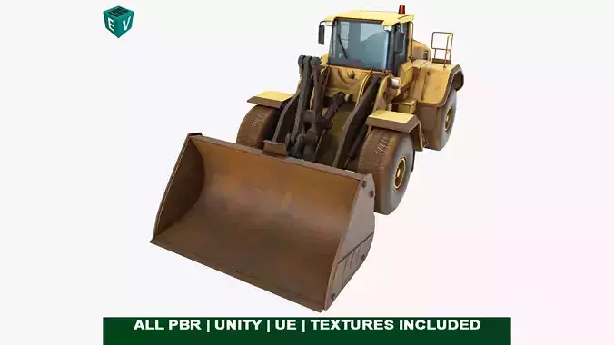 Dirty Mining Truck 02 Wheel Loader All PBR Unity UE Textures Low-poly 3D model