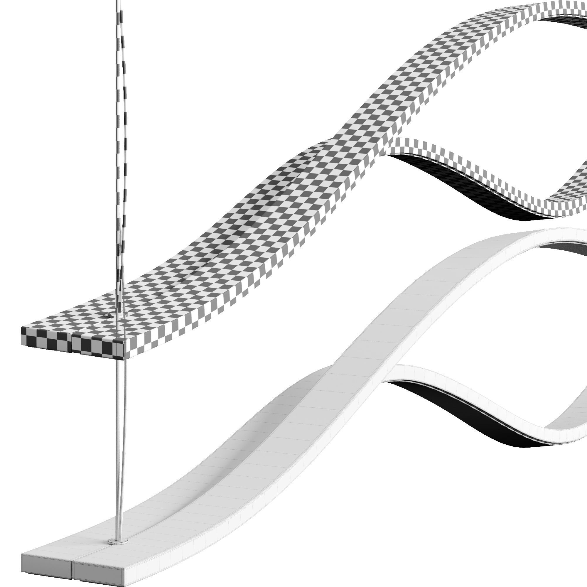 Zenqdesigns CREATIVE LITE Abstract Chandelier Low-poly 3D model_6