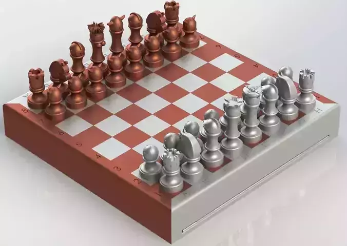 Chess Magnetic Board with Britons vs Vikings pieces