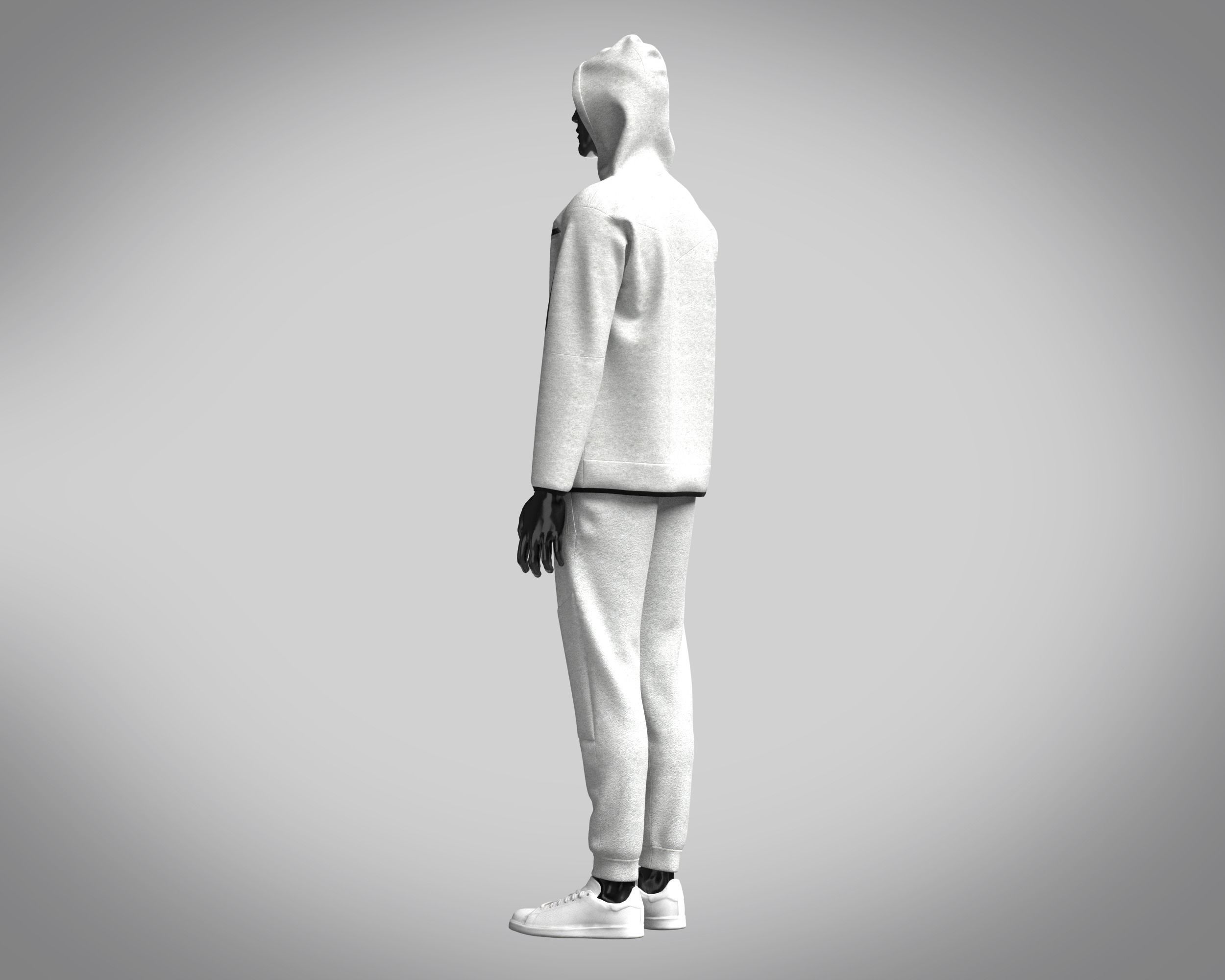 Mens Hoodie With Jogger 3D Model Collection_4