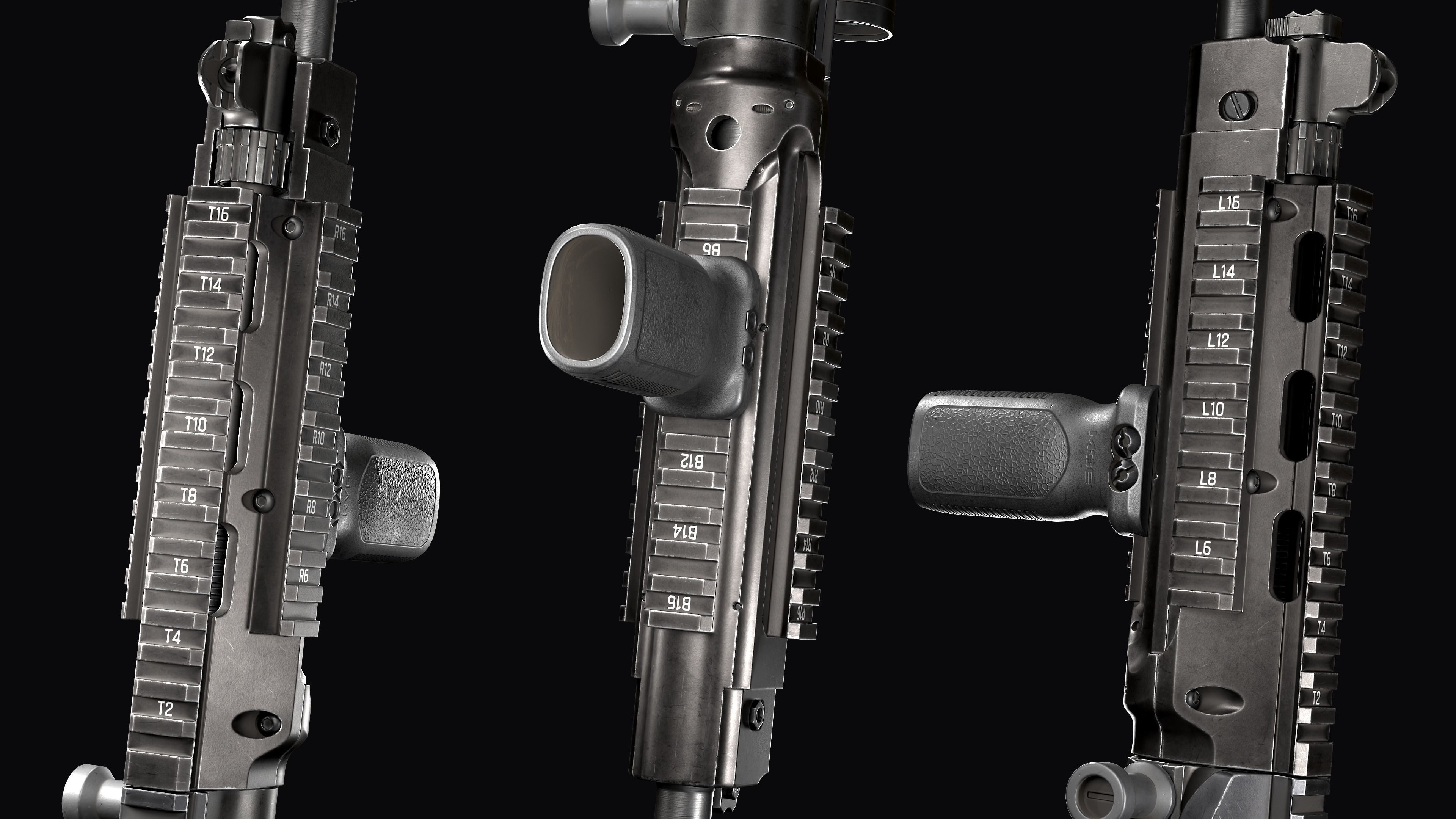 Tactical modular assault rifle DS Arms SA 58 FAL  Low-poly 3D model_23