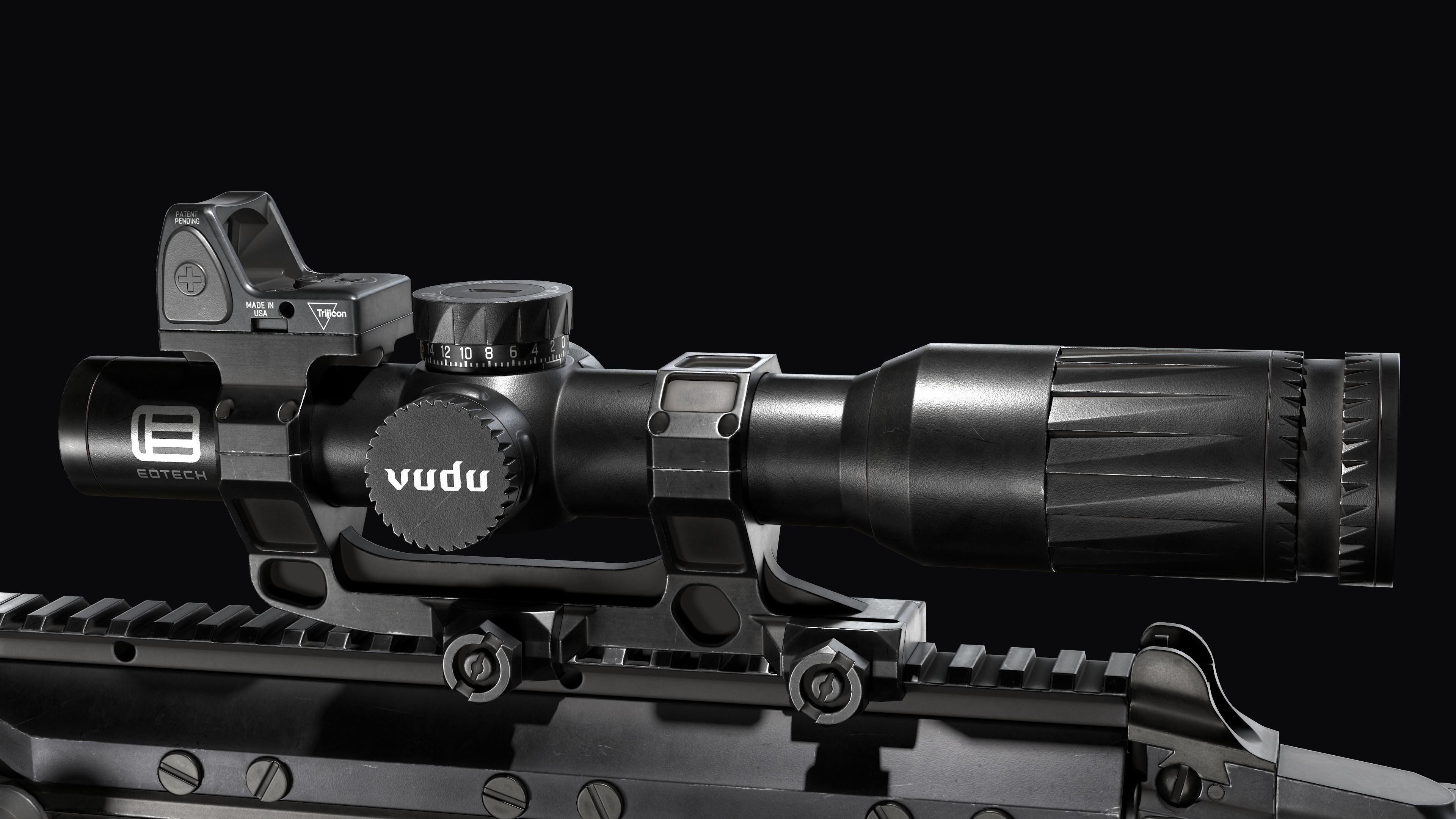 Tactical modular assault rifle DS Arms SA 58 FAL  Low-poly 3D model_17