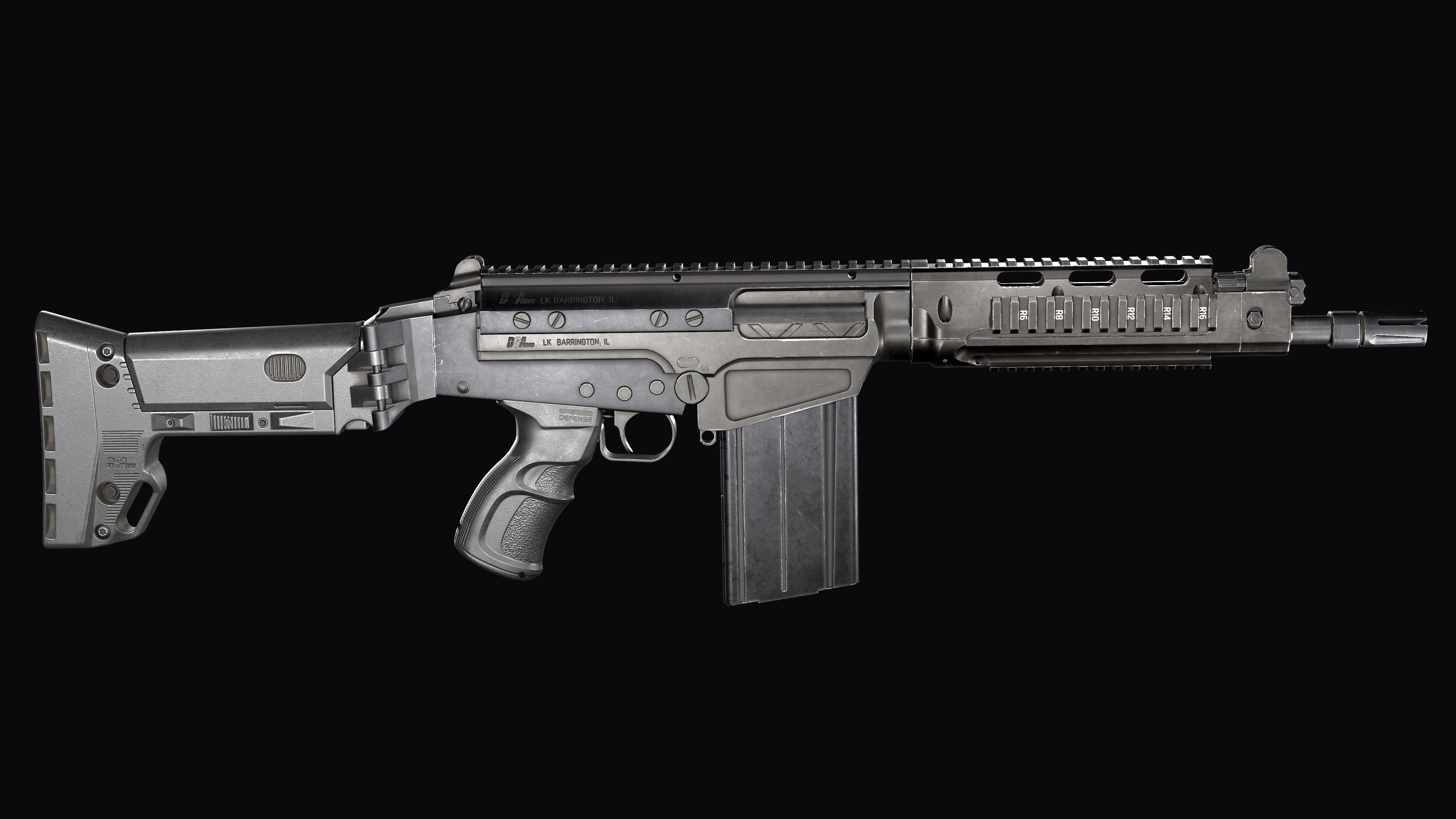 Tactical modular assault rifle DS Arms SA 58 FAL  Low-poly 3D model_11