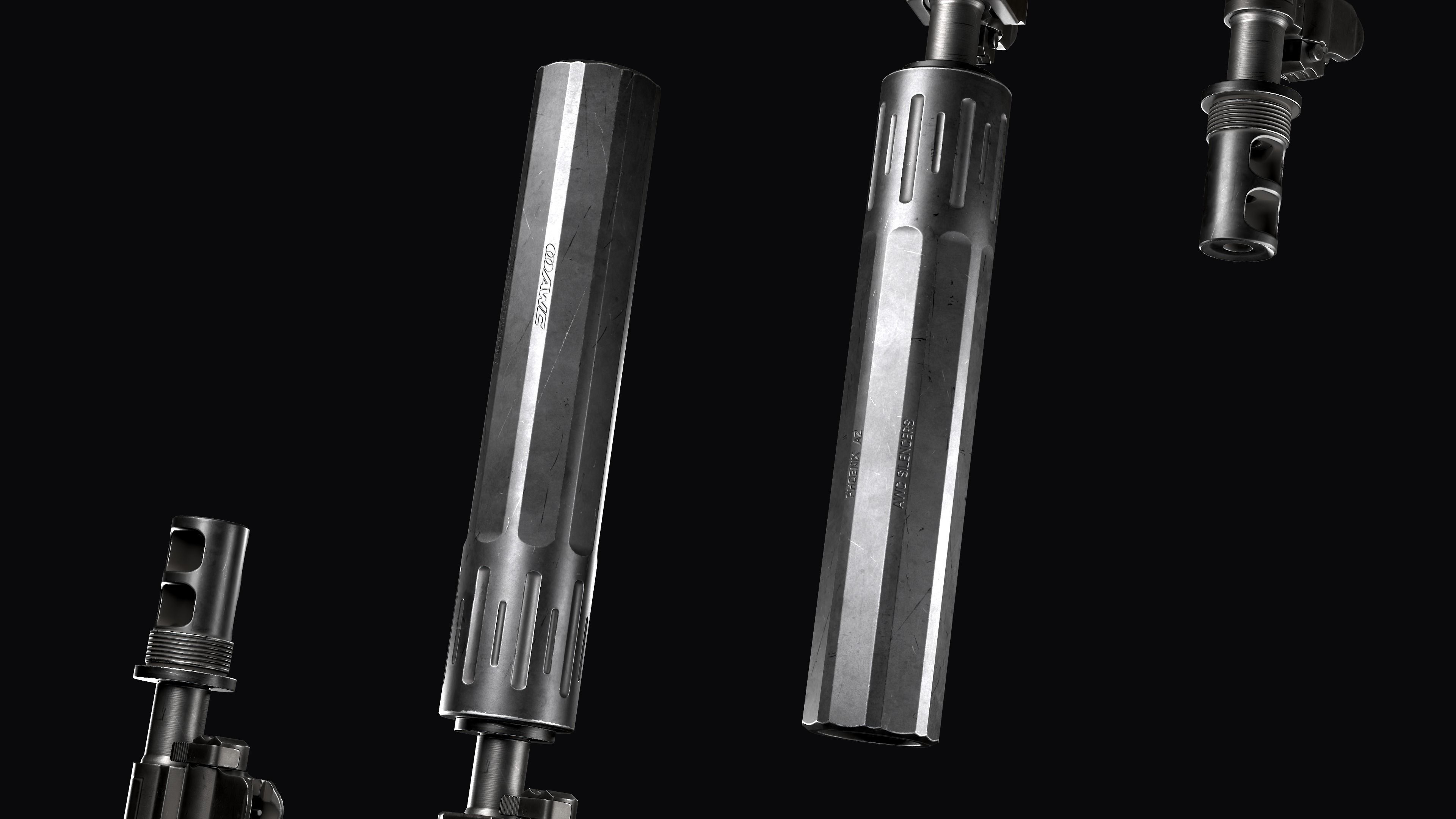 Tactical modular assault rifle DS Arms SA 58 FAL  Low-poly 3D model_20