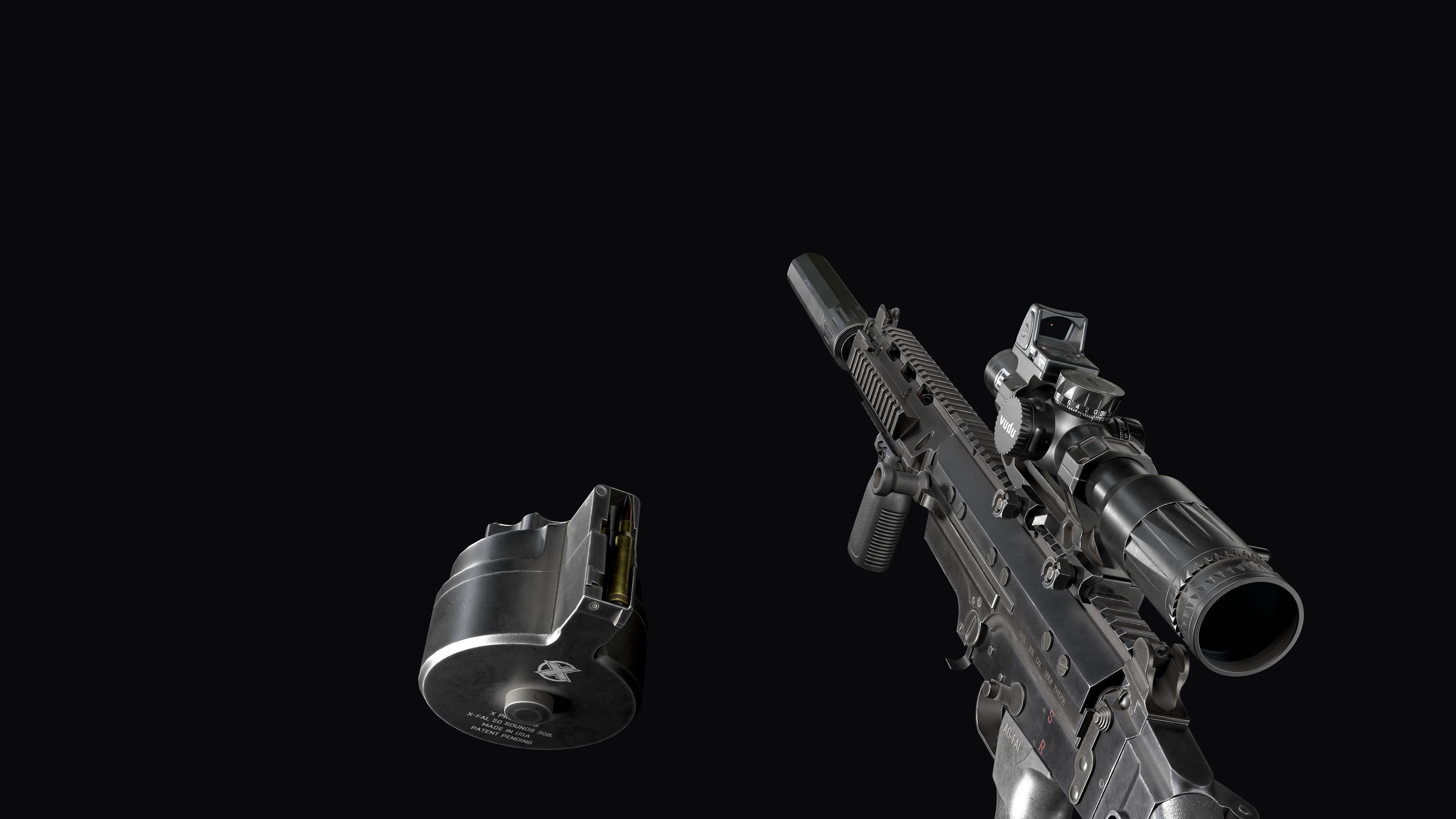 Tactical modular assault rifle DS Arms SA 58 FAL  Low-poly 3D model_26