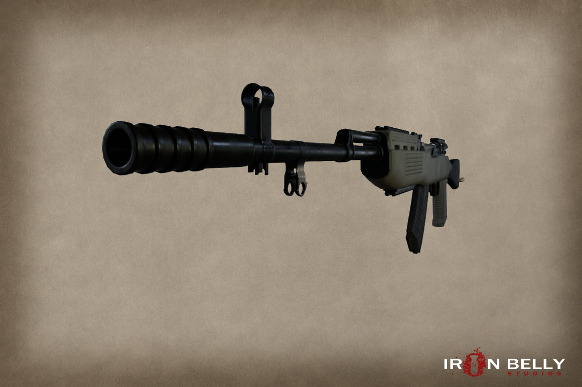 AAA SKS Modern Carbine Assault Rifle  Low-poly 3D model_3