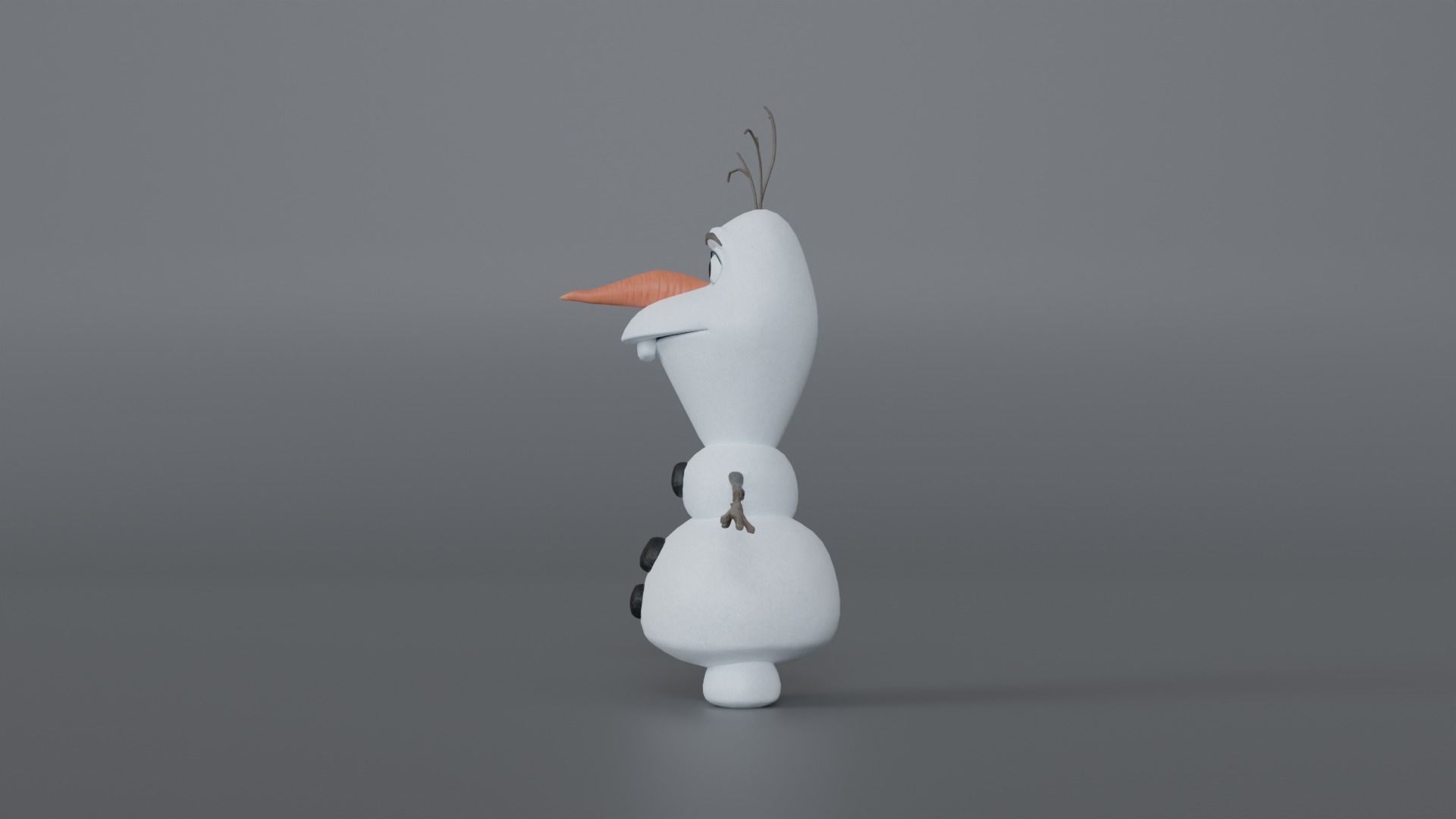 olaf 3d model animated snowman 3D model_2
