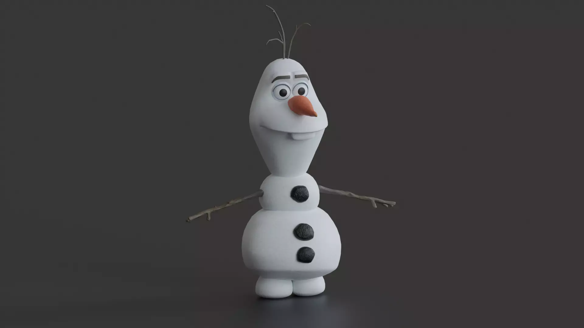 olaf 3d model animated snowman 3D model_0