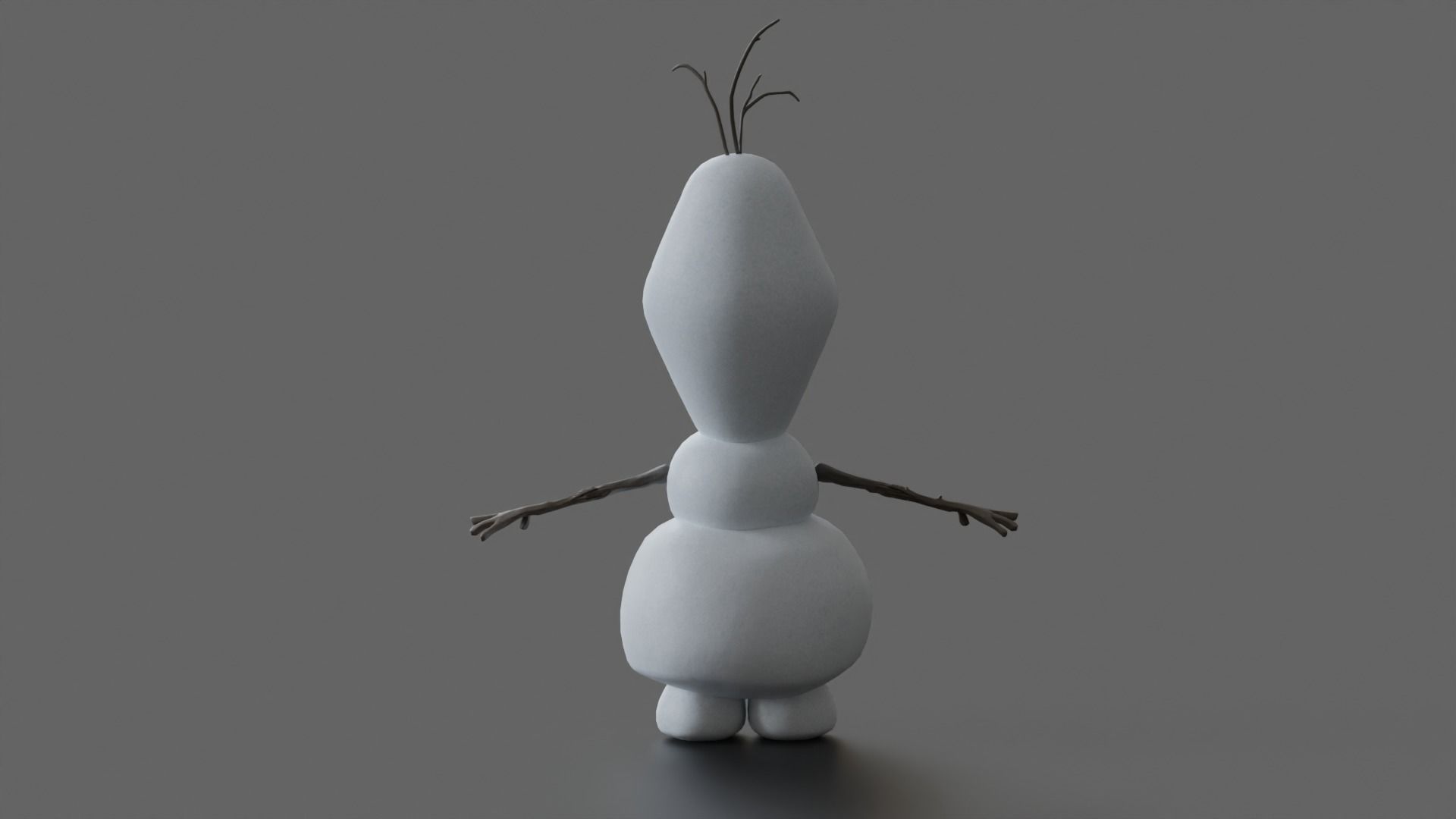 olaf 3d model animated snowman 3D model_3