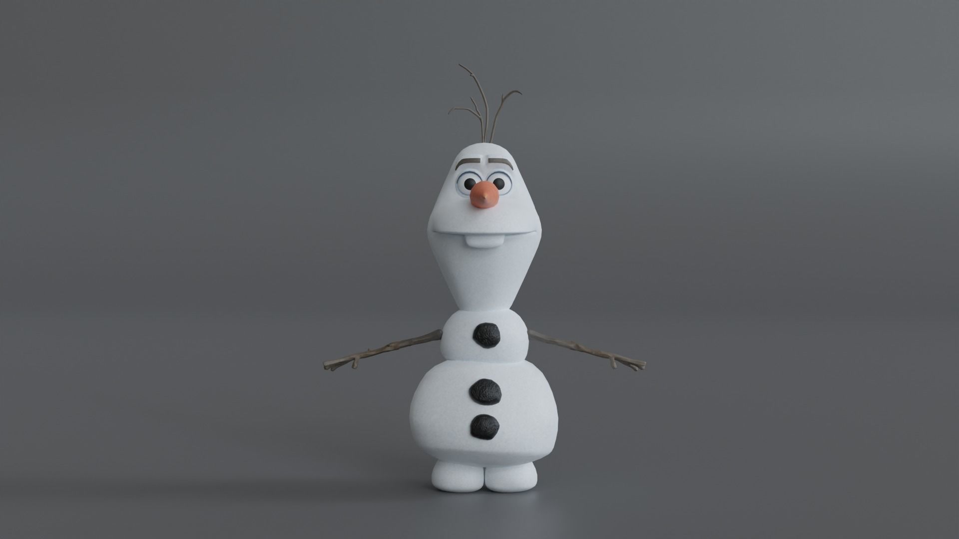 olaf 3d model animated snowman 3D model_1
