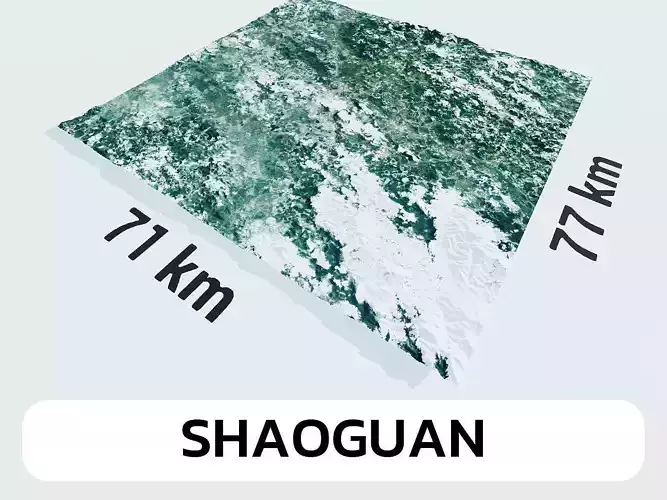 Shaoguan China City Landscape 3D Model